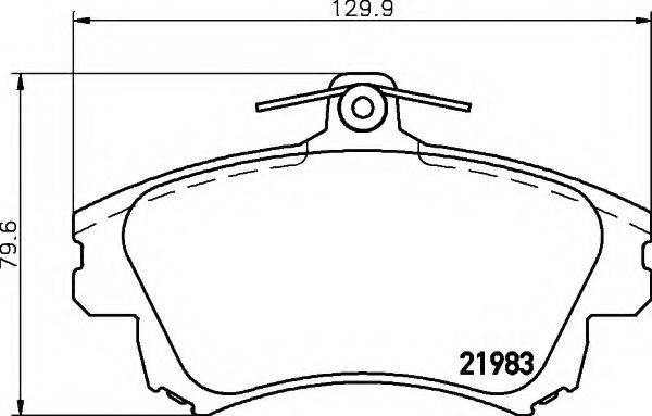 HELLA 8DB355017041 Комплект гальмівних колодок, дискове гальмо