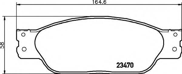 HELLA 8DB355006811 Комплект гальмівних колодок, дискове гальмо