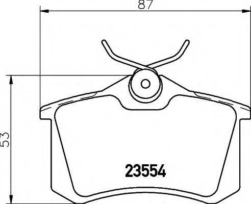 HELLA 8DB355012791 Комплект гальмівних колодок, дискове гальмо