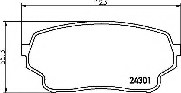 HELLA 8DB355006941 Комплект гальмівних колодок, дискове гальмо