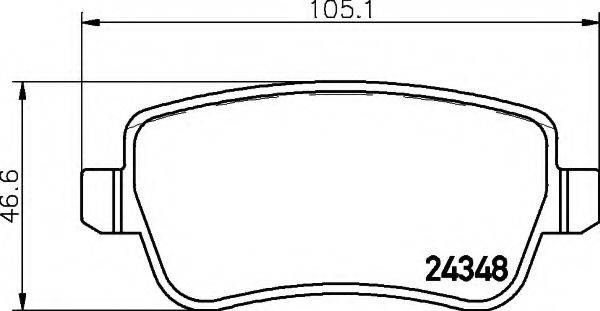 HELLA 8DB355012421 Комплект гальмівних колодок, дискове гальмо