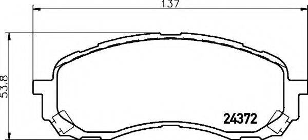 HELLA 8DB355012451 Комплект гальмівних колодок, дискове гальмо