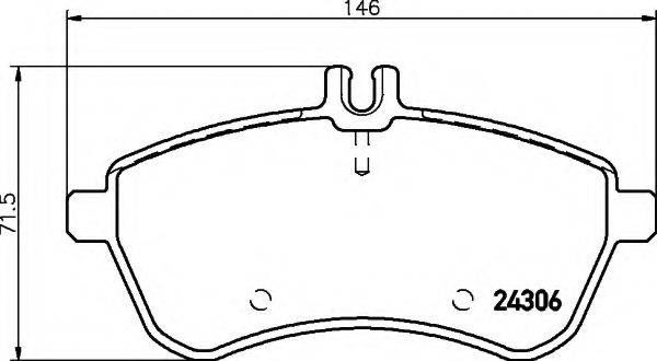 HELLA 8DB355012751 Комплект гальмівних колодок, дискове гальмо