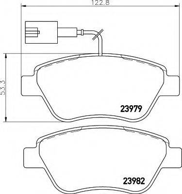 HELLA 8DB355015491 Комплект гальмівних колодок, дискове гальмо