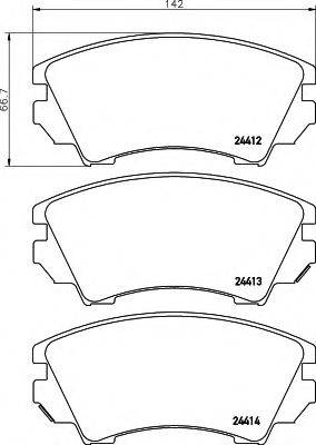 HELLA 8DB355013041 Комплект гальмівних колодок, дискове гальмо