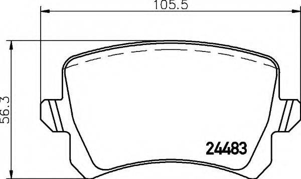 HELLA 8DB355013331 Комплект гальмівних колодок, дискове гальмо