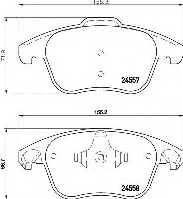 HELLA 8DB355013351 Комплект гальмівних колодок, дискове гальмо