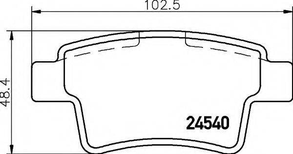 HELLA 8DB355013361 Комплект гальмівних колодок, дискове гальмо