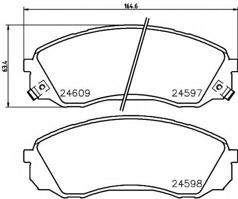 HELLA 8DB355013541 Комплект гальмівних колодок, дискове гальмо