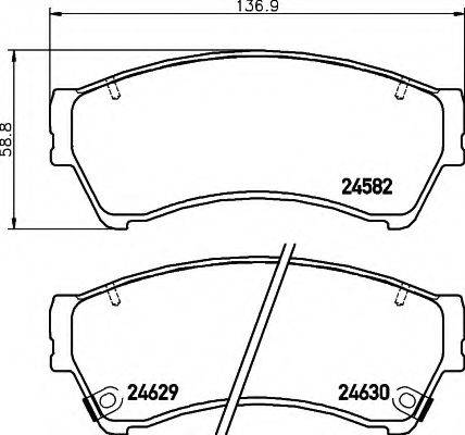 HELLA 8DB355013761 Комплект гальмівних колодок, дискове гальмо