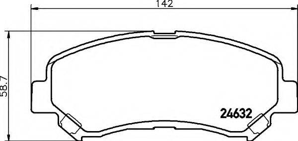 HELLA 8DB355013781 Комплект гальмівних колодок, дискове гальмо