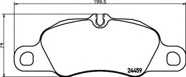 HELLA 8DB355013801 Комплект гальмівних колодок, дискове гальмо