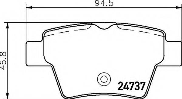 HELLA 8DB355013851 Комплект гальмівних колодок, дискове гальмо