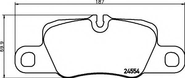 HELLA 8DB355014051 Комплект гальмівних колодок, дискове гальмо