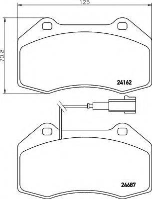 HELLA 8DB355014061 Комплект гальмівних колодок, дискове гальмо