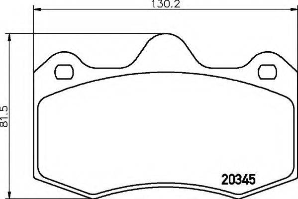 HELLA 8DB355014251 Комплект гальмівних колодок, дискове гальмо