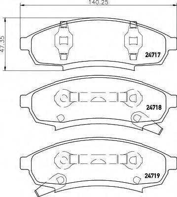 HELLA 8DB355014281 Комплект гальмівних колодок, дискове гальмо