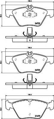 HELLA 8DB355014291 Комплект гальмівних колодок, дискове гальмо