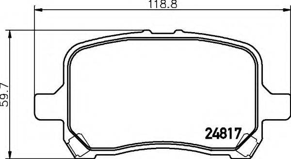 HELLA 8DB355014691 Комплект гальмівних колодок, дискове гальмо