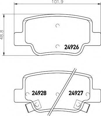 HELLA 8DB355014891 Комплект гальмівних колодок, дискове гальмо