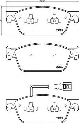 HELLA 8DB355014981 Комплект гальмівних колодок, дискове гальмо