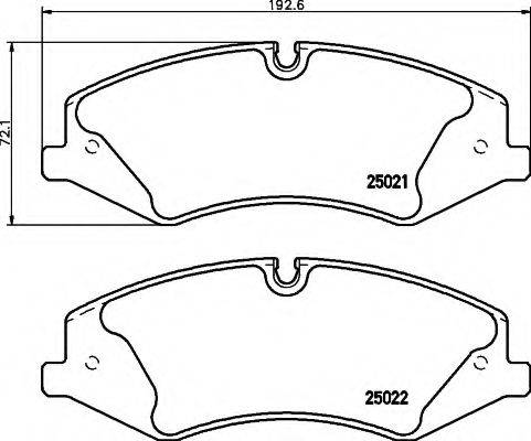 HELLA 8DB355015081 Комплект гальмівних колодок, дискове гальмо