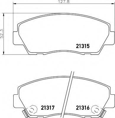 HELLA 8DB355015171 Комплект гальмівних колодок, дискове гальмо