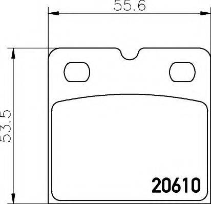 HELLA 8DB355005301 Комплект гальмівних колодок, дискове гальмо