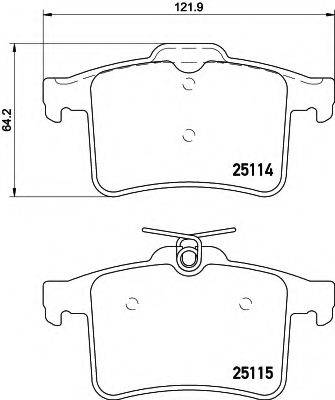 HELLA 8DB355015901 Комплект гальмівних колодок, дискове гальмо