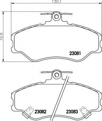 HELLA 8DB355016641 Комплект гальмівних колодок, дискове гальмо