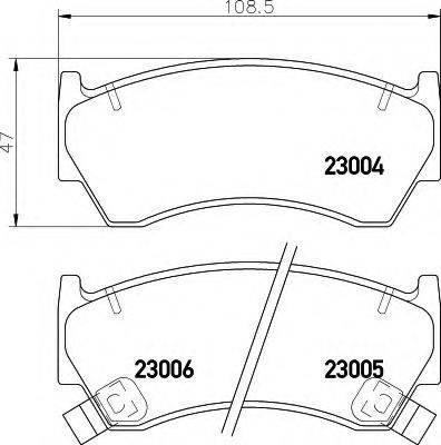 HELLA 8DB355016661 Комплект гальмівних колодок, дискове гальмо