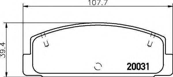 HELLA 8DB355016761 Комплект гальмівних колодок, дискове гальмо