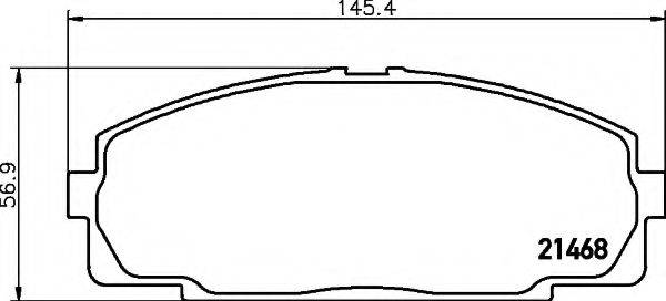 HELLA 8DB355016921 Комплект гальмівних колодок, дискове гальмо