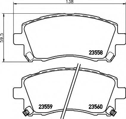 HELLA 8DB355017291 Комплект гальмівних колодок, дискове гальмо