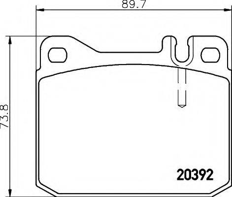 HELLA 8DB355017461 Комплект гальмівних колодок, дискове гальмо