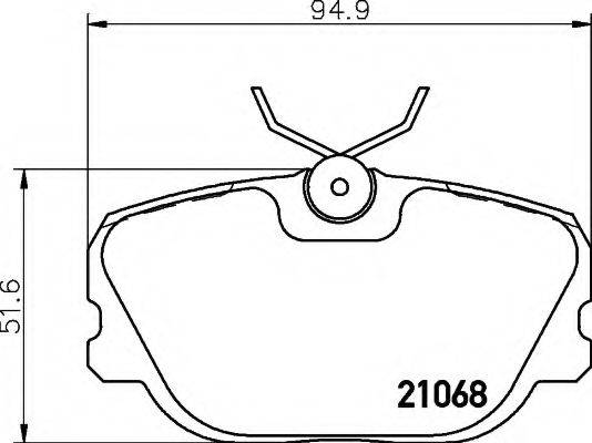 HELLA 8DB355017761 Комплект гальмівних колодок, дискове гальмо