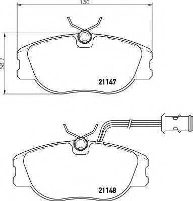 HELLA 8DB355017781 Комплект гальмівних колодок, дискове гальмо