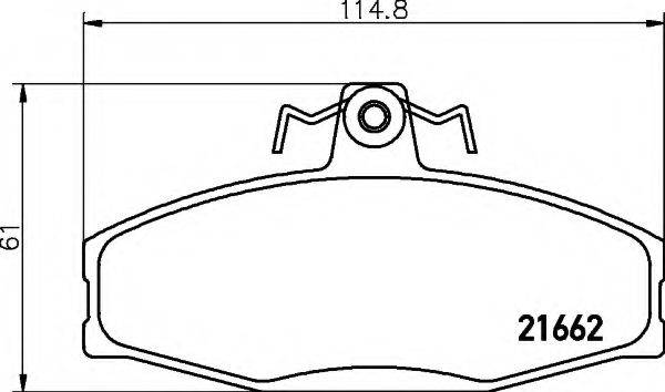 HELLA 8DB355017931 Комплект гальмівних колодок, дискове гальмо