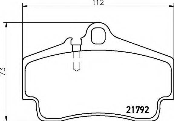 HELLA 8DB355018481 Комплект гальмівних колодок, дискове гальмо