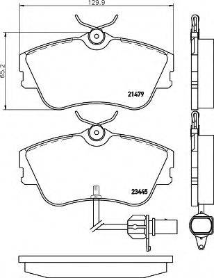 HELLA 8DB355018621 Комплект гальмівних колодок, дискове гальмо