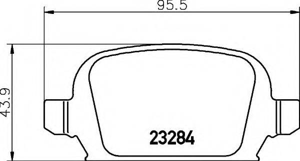 HELLA 8DB355018641 Комплект гальмівних колодок, дискове гальмо