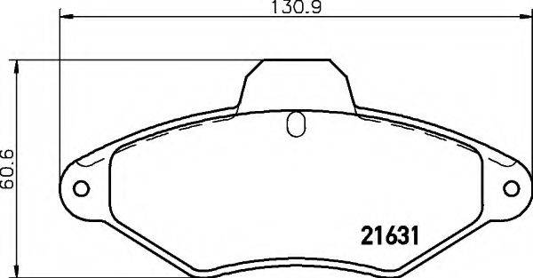 HELLA 8DB355019201 Комплект гальмівних колодок, дискове гальмо