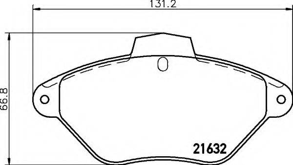 HELLA 8DB355019211 Комплект гальмівних колодок, дискове гальмо