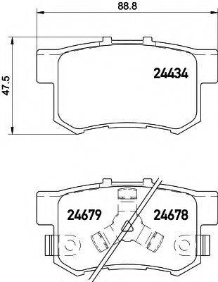 HELLA 8DB355020021 Комплект гальмівних колодок, дискове гальмо