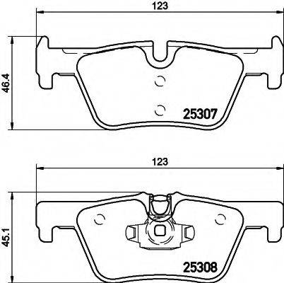 HELLA 8DB355019971 Комплект гальмівних колодок, дискове гальмо