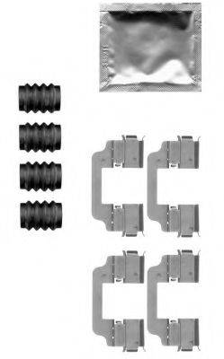 HELLA 8DZ355205321 Комплектуючі, колодки дискового гальма