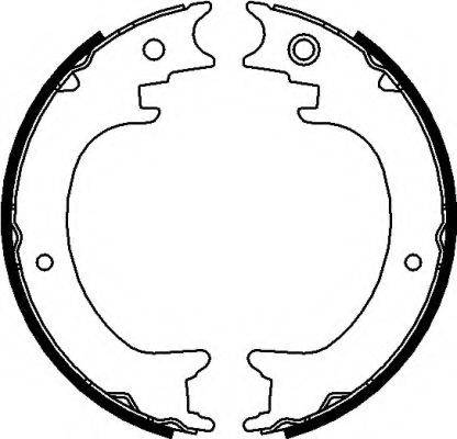 HELLA 8DA355050921 Комплект гальмівних колодок, стоянкова гальмівна система