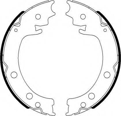 HELLA 8DA355050971 Комплект гальмівних колодок, стоянкова гальмівна система
