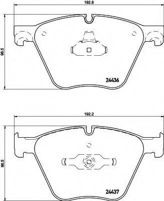 HELLA 8DB355020121 Комплект гальмівних колодок, дискове гальмо