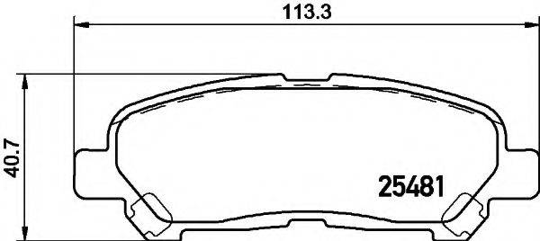 HELLA 8DB355020131 Комплект гальмівних колодок, дискове гальмо